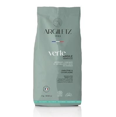 argiletz argile verte granulee 3 kg illite cataplasme emplatre preparation rapide soin corps naturel