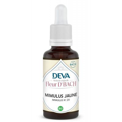 mimulus bio 30 ml elixir floral bach mimulus guttatus peurs quotidiennes florithérapie courage