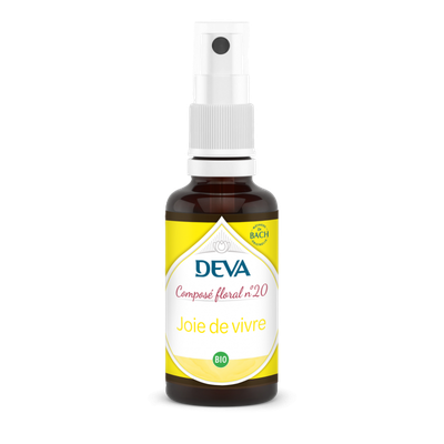 Joie de Vivre N°20 Bio 30 ML joie de vivre bio deva 30 ml compose floral bach spray florithérapie optimisme enthousiasme