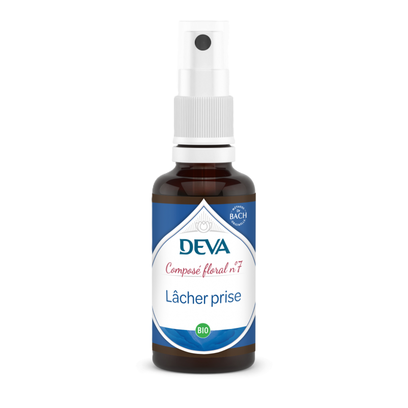 lacher prise bio deva 30 ml compose floral bach spray florithérapie stress equilibre serenite