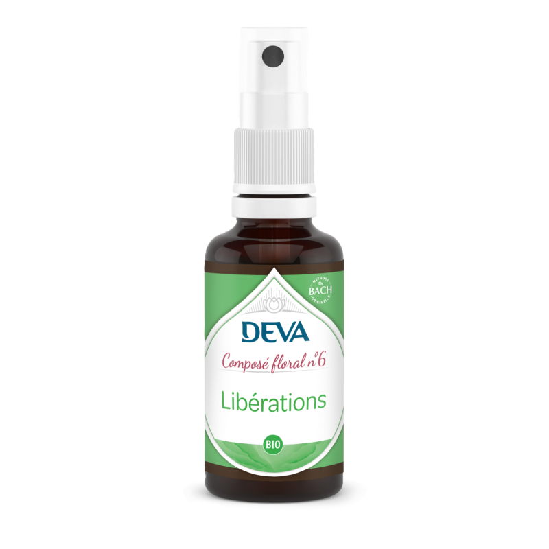 Libérations N°6 Bio 30 ML liberations bio deva 30 ml compose floral bach spray florithérapie changement habitudes equilibre