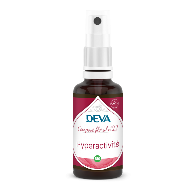 hyperactivite bio deva 30 ml compose floral elixirs bach spray florithérapie calme concentration