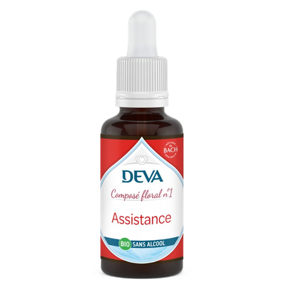 assistance bio sans alcool 30 ml fleurs de bach deva rescue lotus compte gouttes erable elixir floral