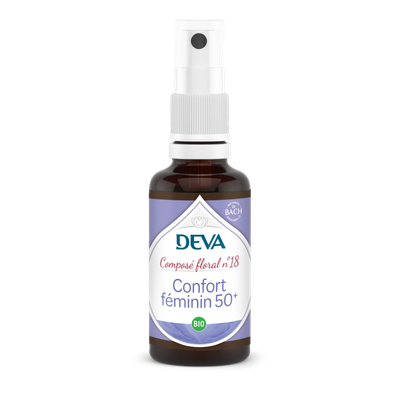 confort feminin 50 bio elixir floral deva 30 ml spray menopause florithérapie