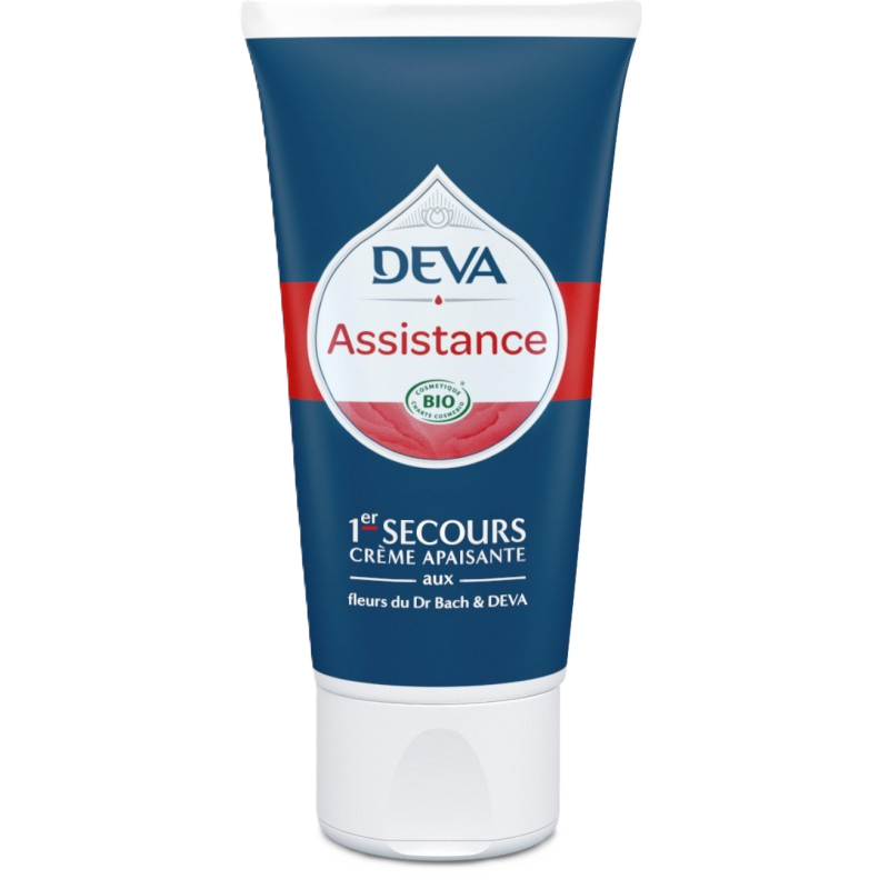 creme assistance bio 50 ml floressentiels deva soin apaisant rescue fleurs de bach jojoba karite aloe vera