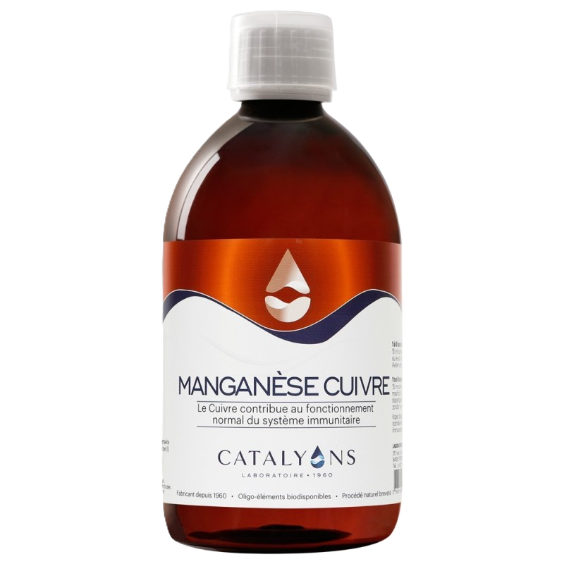 Manganèse Cuivre 500 ml manganese cuivre catalyons 500 ml oligo elements liquide biodisponible systeme immunitaire