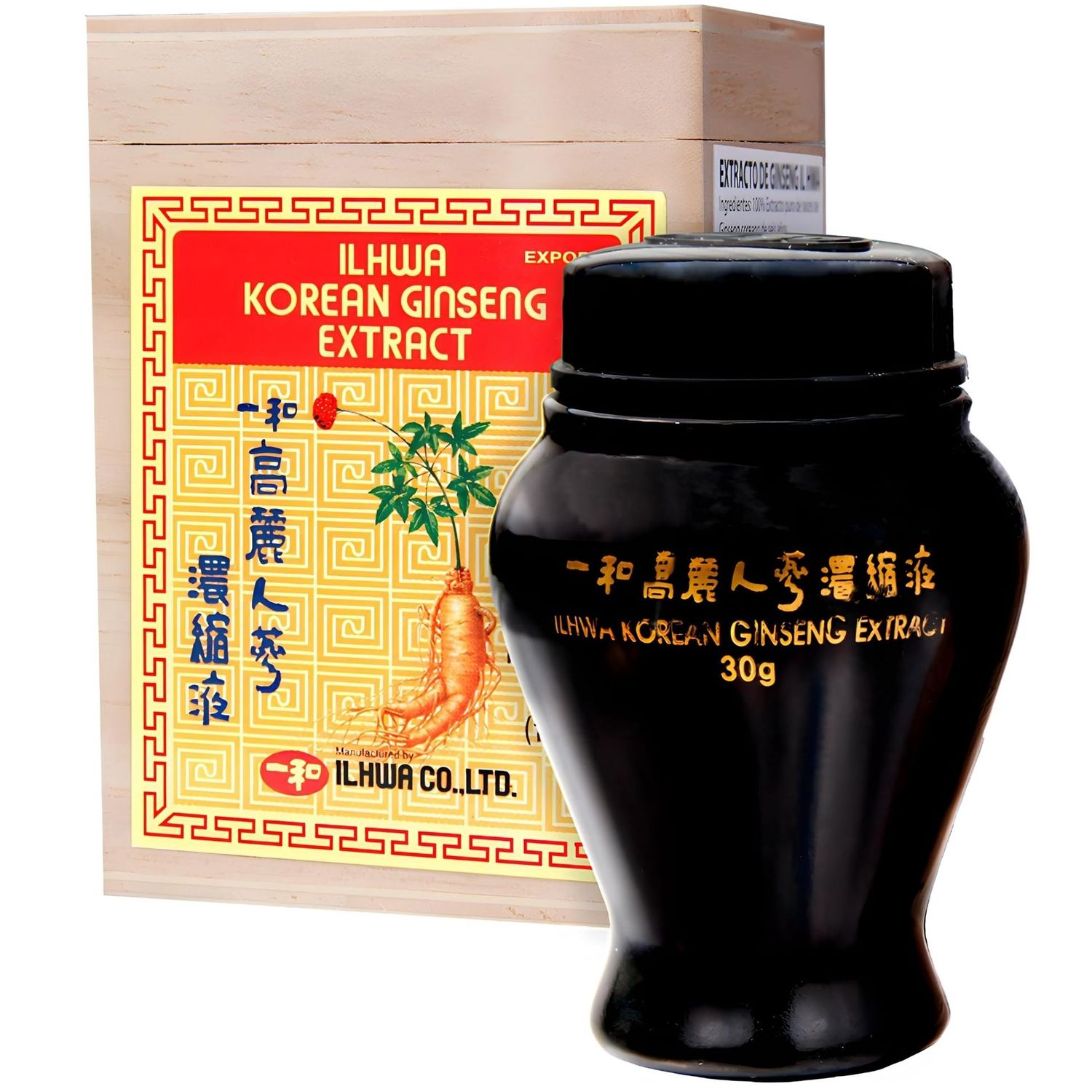IL HWA Extrait Pur de Ginseng Coréen – 30 g IL HWA Extrait Pur de Ginseng Coréen 30 g concentré en ginsénosides disponible à l'Herboristerie Cousin-Wiame