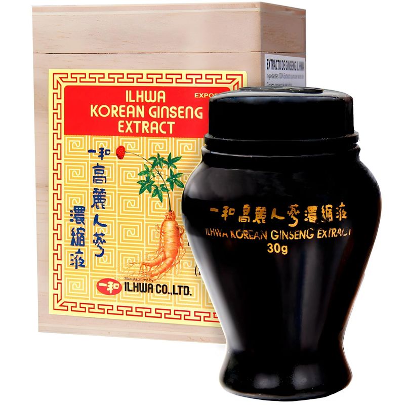 IL HWA Extrait Pur de Ginseng Coréen – 30 g IL HWA Extrait Pur de Ginseng Coréen 30 g concentré en ginsénosides disponible à l'Herboristerie Cousin-Wiame