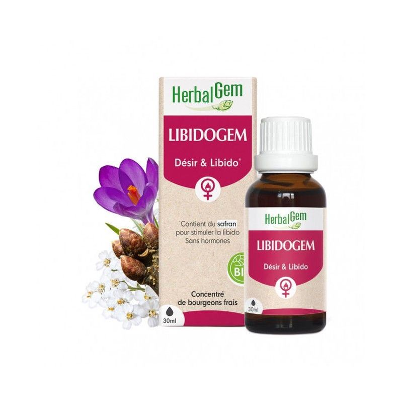 Libidogem herbalgem 30 ml bourgeons avena sativa ginkgo biloba quercus robur safran gemmotherapie Herboristerie Cousin Wiame 