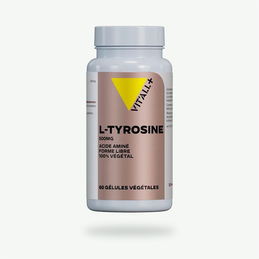L-Tyrosine 500 mg Vit’All+ – Acide aminé sous forme libre et naturelle obtenu par fermentation sur substrat d’origine végétal