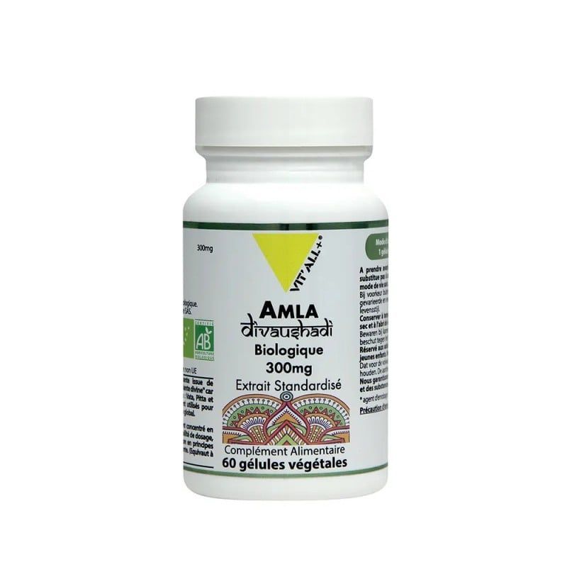 amla 60 gelules bio emblica officinalis extrait standardise 40 pourcent tanins