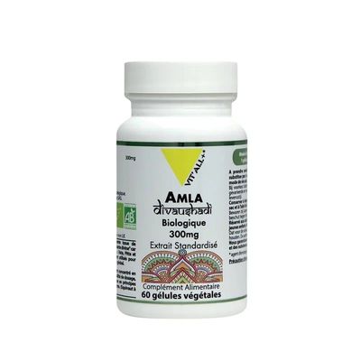 amla 60 gelules bio emblica officinalis extrait standardise 40 pourcent tanins