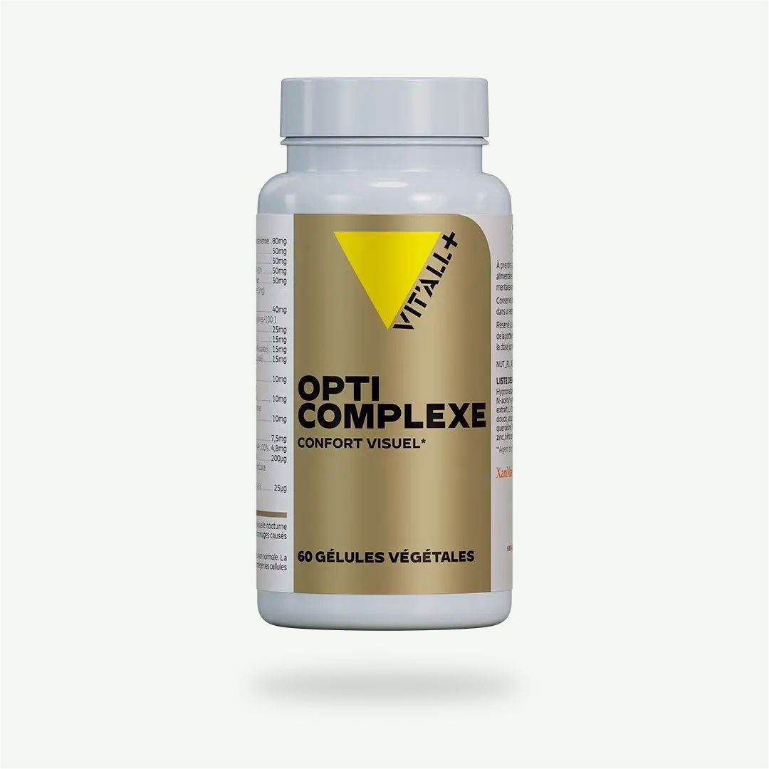 OPTICOMPLEXE Vit’All+ – Complexe confort visuel avec myrtille, euphraise, lutéine, zéaxanthine XanMax®, Pycnogénol® .