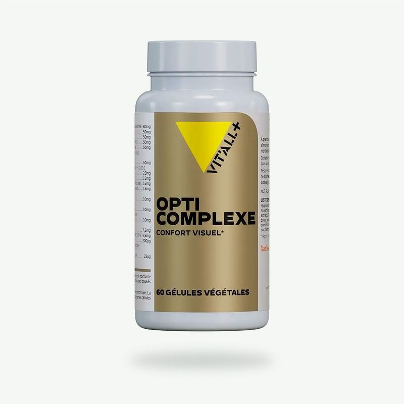 OPTICOMPLEXE – Confort visuel – 60 gélules OPTICOMPLEXE Vit’All+ – Complexe confort visuel avec myrtille, euphraise, lutéine, zéaxanthine XanMax®, Pycnogénol® .