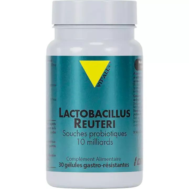 Lactobacilius Gasseri 60 gélules Lactobacillus gasseri Vit'all+ 60 gélules gastro-résistantes apportant 10 milliards d'UFC par gélule.