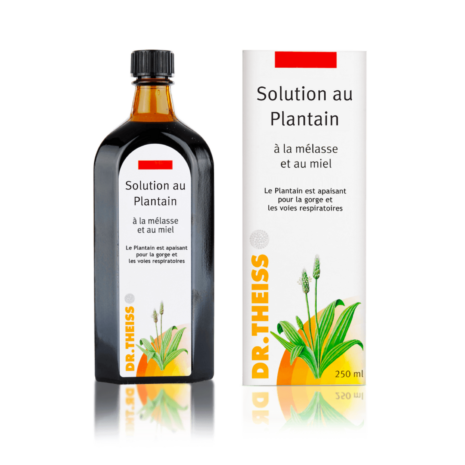 Sirop au Plantain 250 ml Sirop au Plantain à la mélasse et au miel 250 ml Dr Theiss extrait plantain miel mélasse