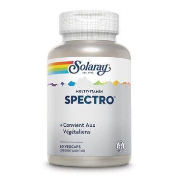 Spectro Multivitamin Solaray 60 Végécaps complexe multivitaminé complet vitamines minéraux et plantes