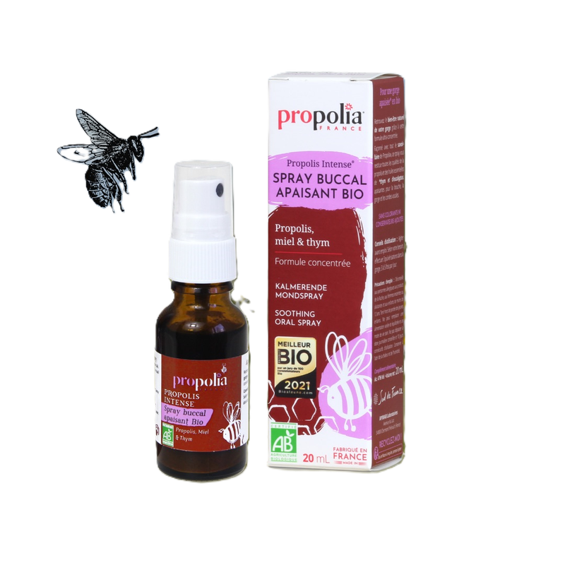 spray buccal apaisant bio propolis intense propolia 20 ml thym eucalyptus