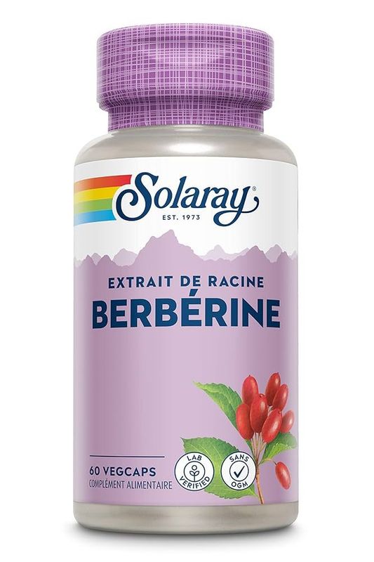 Solaray Extrait de racine Berbérine 60 gélules végétales complément alimentaire à base de Berberis aristata