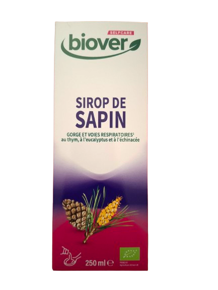 Sirop de Sapin Bio 250 ml sirop sapin 250 ml biover propolis plantes huiles essentielles gorge hiver naturel