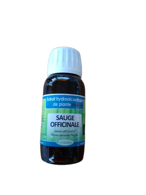 Sauge 60 ml sauge officinale extrait hydroalcoolique bio 60 ml salvia officinalis herberie cousin wiame