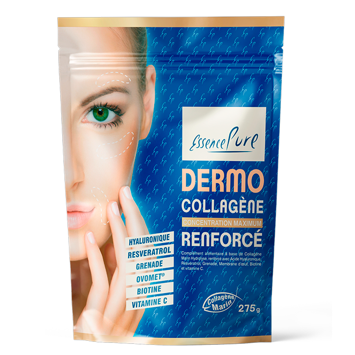 Dermo collagene Doypack 275 g collagene marin hydrolyse acide hyaluronique grenade Herboristerie Cousin Wiame Wattrelos.