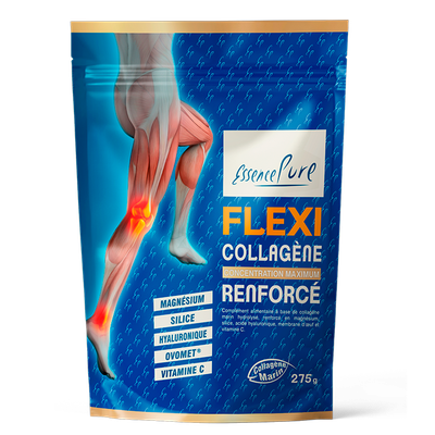 Collagène marin hydrolysé doypack en poudre 275 g, enrichi en magnésium, vitamine C, silice et acide hyaluronique