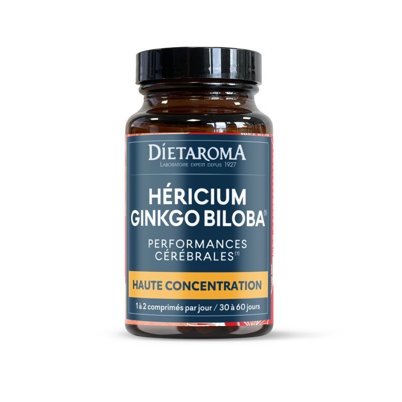 comprimes cip hericium ginkgo biloba dietaroma performance cerebrale memoire bio
