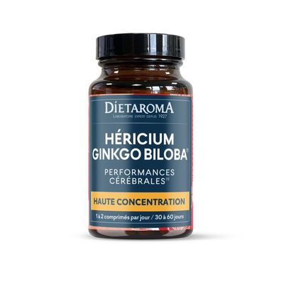 Comprimés C.I.P. Hericium - Ginkgo Biloba Bio comprimes cip hericium ginkgo biloba dietaroma performance cerebrale memoire bio