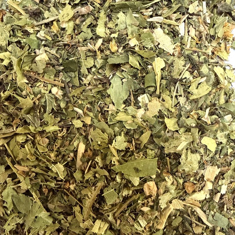 Mélange de plantes composant la Tisane ZEN : oranger bigaradier, menthe poivrée, anis vert, tilleul et éleuthérocoque.