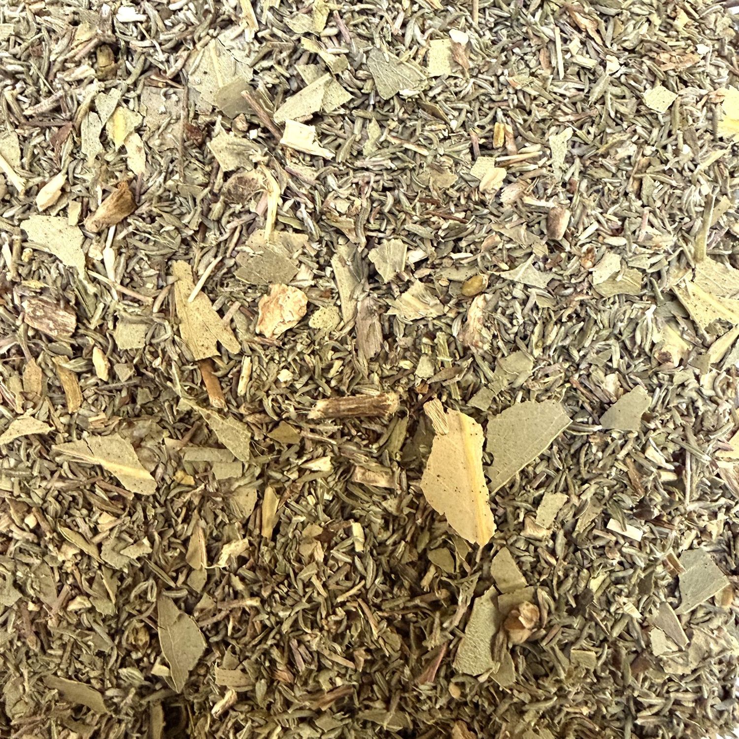 Tisane Respiration BIO en vrac 150 g Mélange de plantes biologiques composant la Tisane Respiration : thym, eucalyptus, bouillon blanc et guimauve en vrac.