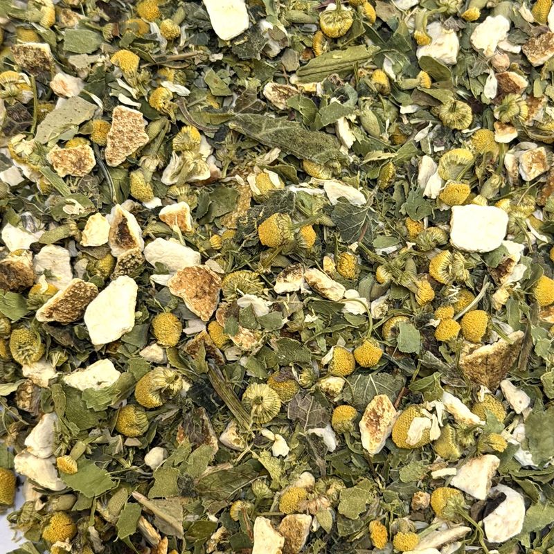 Tisane Nuit Douce BIO en vrac 120 g Mélange de plantes biologiques composant la Tisane Nuit Douce : orange douce, matricaire, oranger bigaradier et mélisse