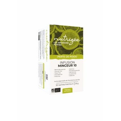 Infusion Minceur 10 Bio Nutrigée – 30 sachets Infusion Minceur 10 Bio Nutrigée pour programme perte de poids – 30 sachets
