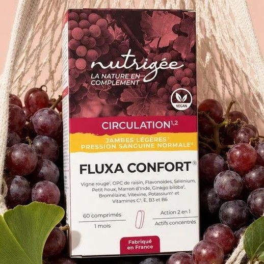 Fluxa Confort 60 comprimés Fluxa Confort Nutrigée 60 comprimés – complément alimentaire circulation et jambes légères