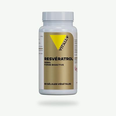 Resveratrol 100 mg Vit’All+ – Trans-resvératrol Veri-te™ issu de fermentation levurienne – 60 gélules végétales

