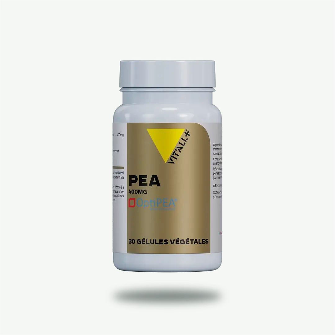 PEA 400 mg – 30 gélules PEA 400 mg Vit’All+ – Palmitoyléthanolamide OptiPEA® breveté, micronisé et hydrodispersible – 30 gélules