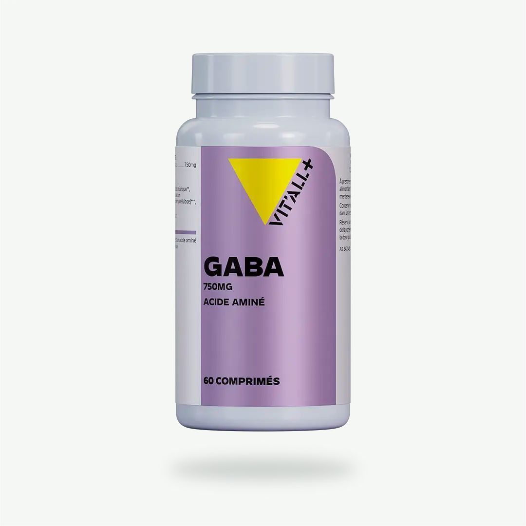 GABA 750 mg – 60 comprimés GABA 750 mg Vit’All+ – Acide gamma-aminobutyrique dosé à 750 mg par comprimé – 60 comprimés