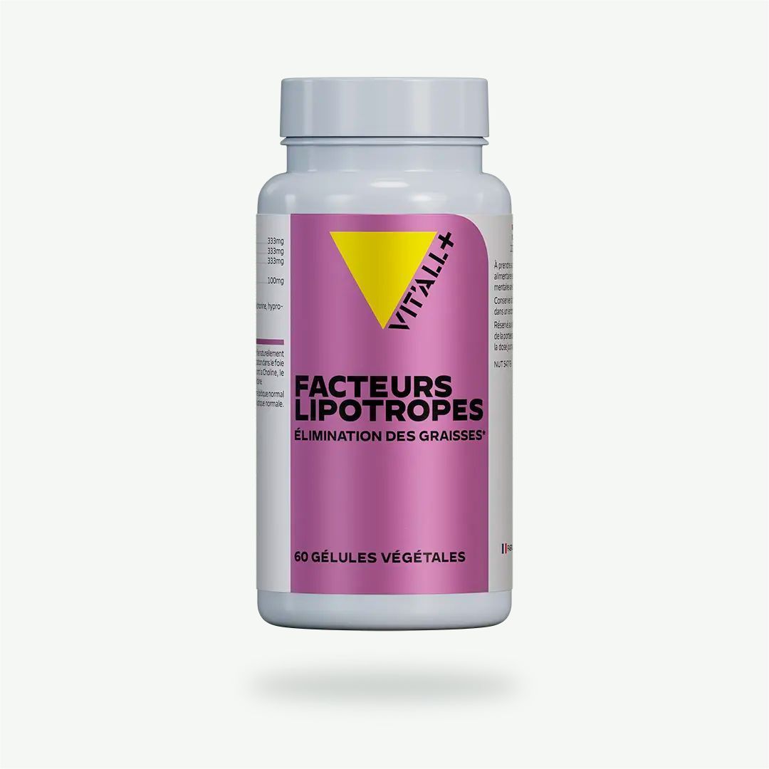 Facteurs Lipotropes – 60 gélules Facteurs Lipotropes Vit’All+ – Choline bitartrate, L-Méthionine, inositol et bétaïne HCl – 60 gélules