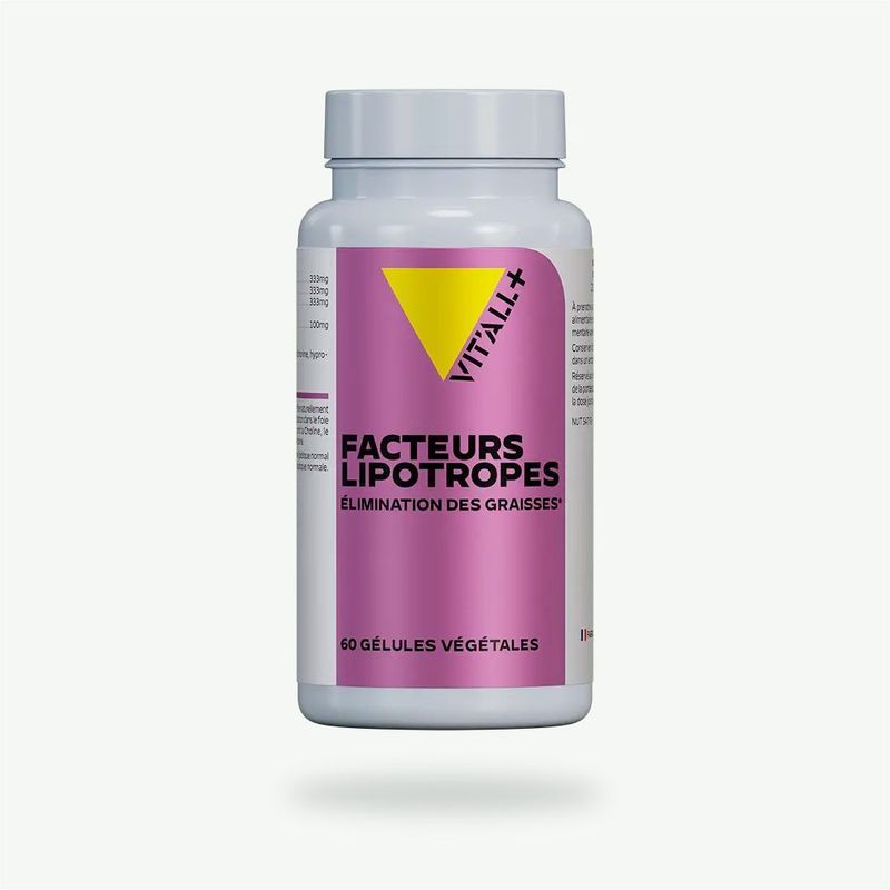 Facteurs Lipotropes – 60 gélules Facteurs Lipotropes Vit’All+ – Choline bitartrate, L-Méthionine, inositol et bétaïne HCl – 60 gélules