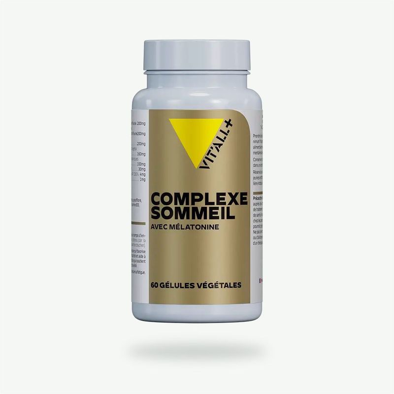 Complexe Sommeil Vit’All+ – Mélatonine, passiflore, eschscholzia, mélisse, L-Tryptophane et L-Théanine – 60 gélules