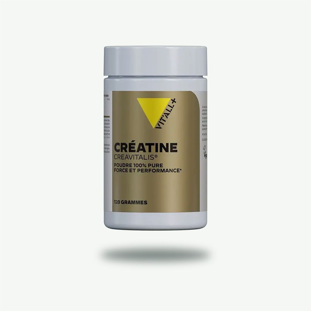 Créatine Poudre CREAVITALIS® Vit’All+ – Créatine monohydrate 100 % pure apportant 3 g de créatine par dose – 120 g