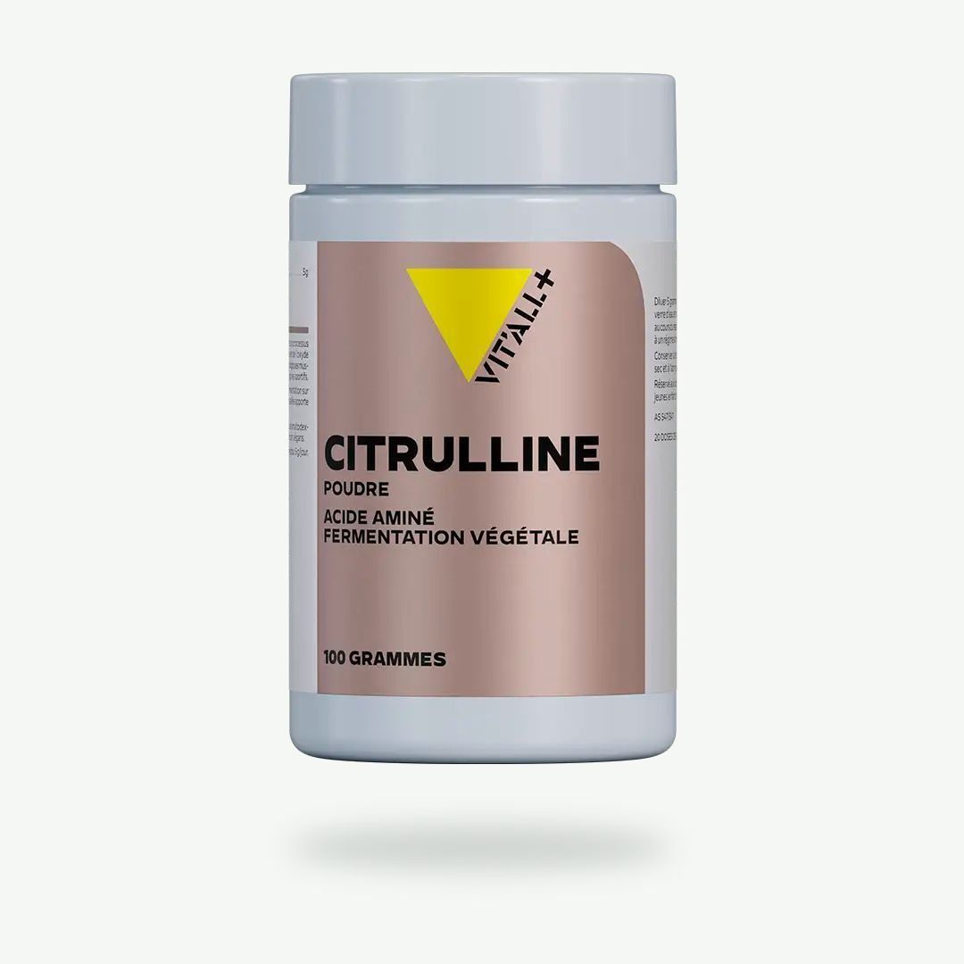 Citrulline Poudre Vit’All+ – Citrulline 100 % pure issue de biofermentation sur substrat végétal – 5 g par dose – 100 g