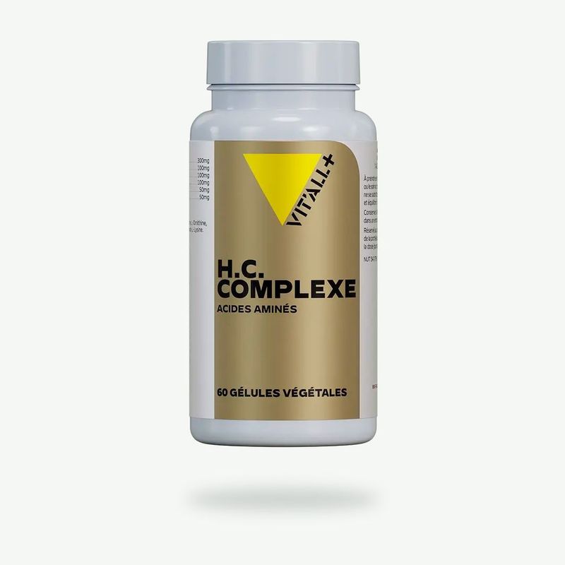 H.C. COMPLEXE – 60 gélules H.C. COMPLEXE Vit’All+ – L-Arginine, L-Glutamine, L-Ornithine, glycine, L-Lysine et ornithine alpha-cétoglutarate – 60 gélule