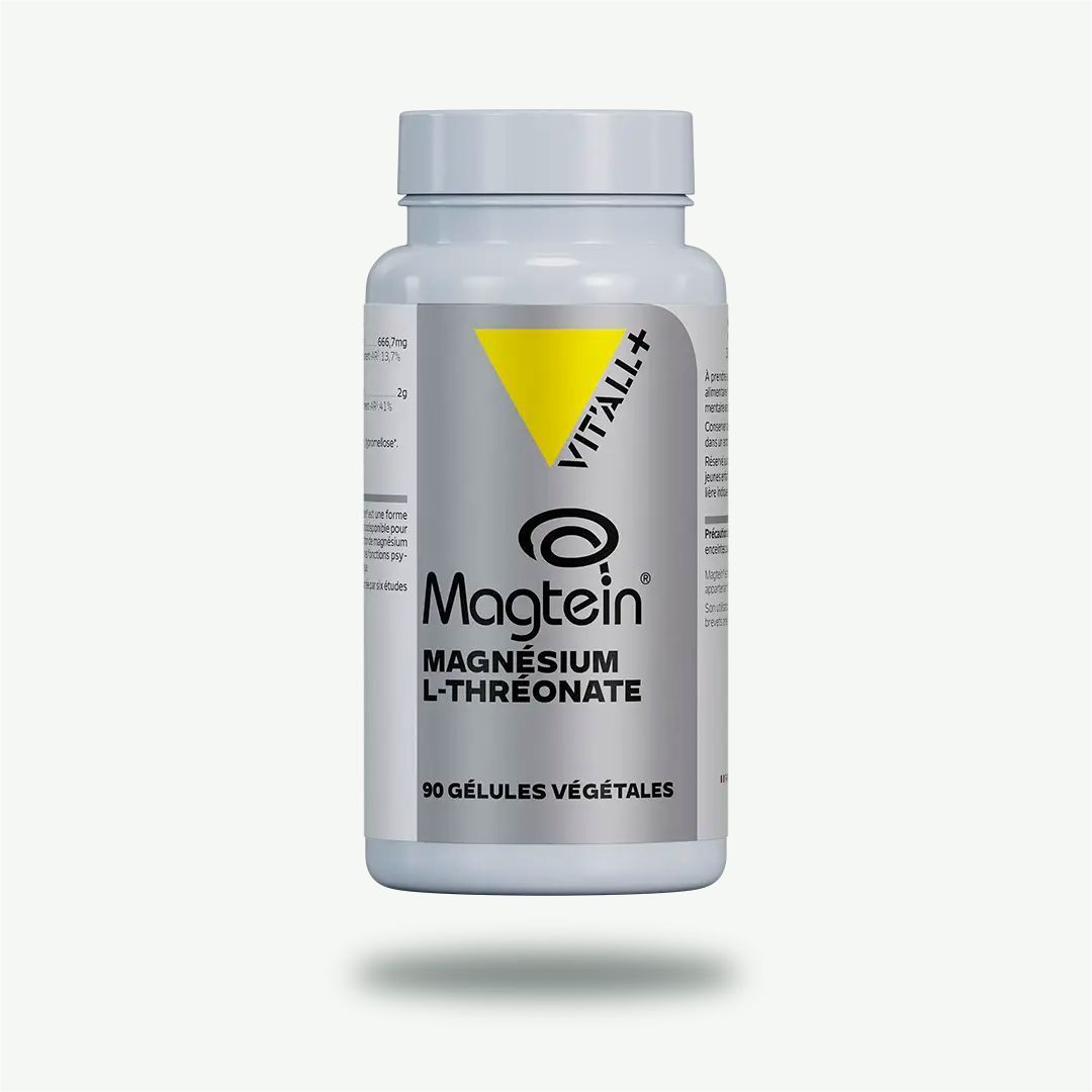 Magtein® Magnésium L-Thréonate – 90 gélules Magtein® Magnésium L-Thréonate Vit’All+ – 153,9 mg de magnésium par dose journalière – 90 gélules