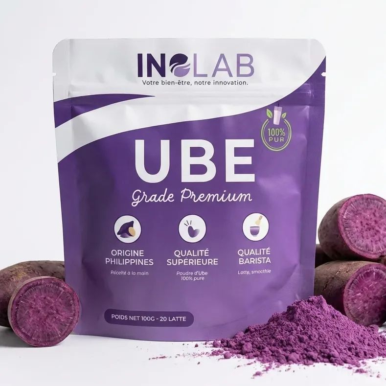 Ube Premium des Philippines – Poudre 100 % pure – 100 g Ube Premium Inolab des Philippines – poudre d’ube violet Dioscorea alata 100 % pure – 100 g