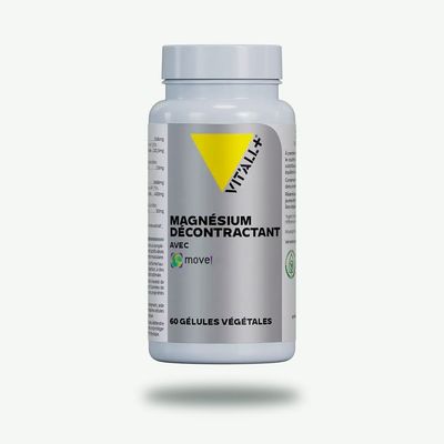 Magnésium Décontractant – 60 gélules Magnésium Décontractant Vit’All+ – Bisglycinate de magnésium, verveine citronnée Move!PLX® et GABA – 60 gélules