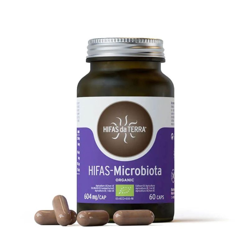 Hifas-Microbiota Bio 60 gélules Hifas da Terra, à base de Reishi, Hericium, Pleurote et Shiitake biologiques