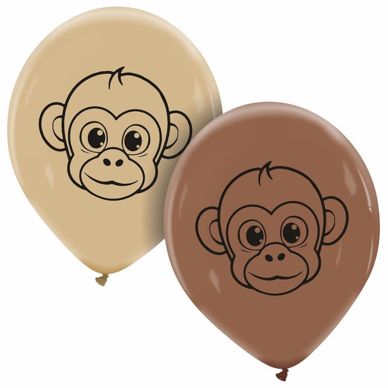 5 inch Monkey Face Custom Printed Latex