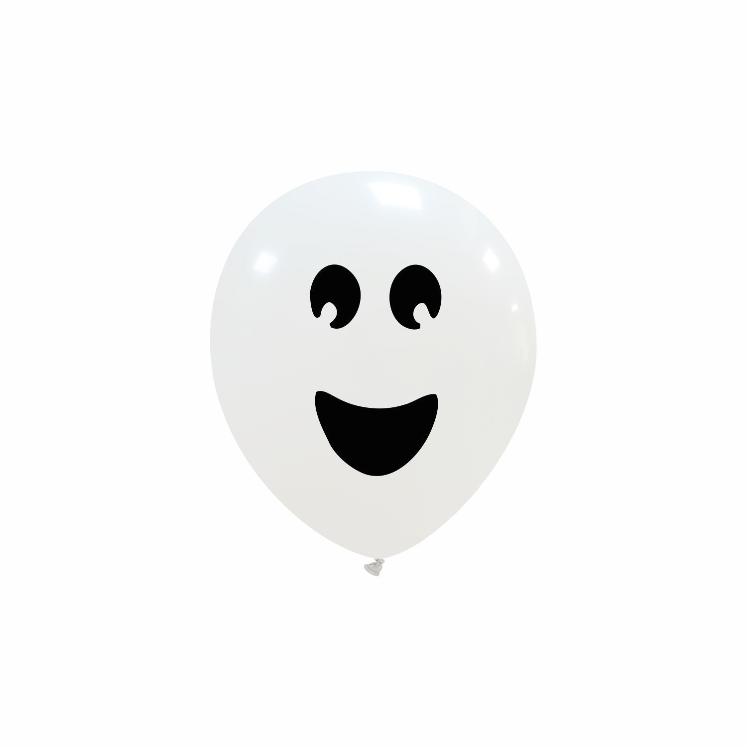 5 inch Happy Ghost Face Custom Printed Latex