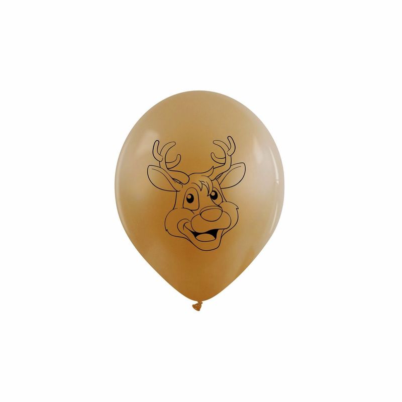 5 inch Reindeer Face Custom Printed Latex